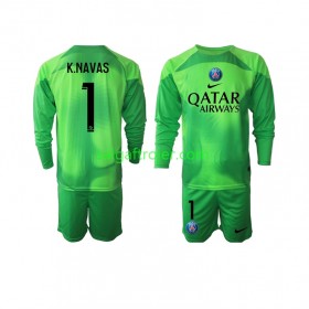Paris Saint-Germain PSG Keylor Navas 1 Fodboldtrøjer Målmand Børn Hjemmebanesæt 2022/23 Langærmet